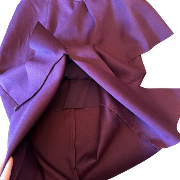 Elliatt Strapless Purple Midi Dress with Ruffle Detail | Size Small 812B2 - Picture 8 of 15